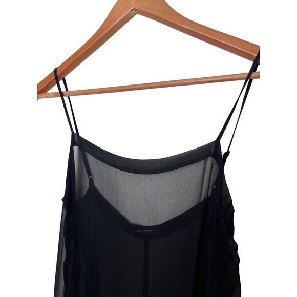 Isabel Marant 100% Silk Tank Cami Top Tunic Black Sheer Size 38 - Picture 8 of 8